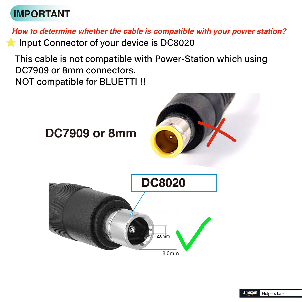 Cavo Alimentazione DC8020 Da Accendisigari Auto A DC 8.0x2.0mm Per Jackery Explorer (3000/2000/1500/1000 Pro/Plus)