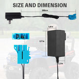 12V Battery Charger for Peg Perego, Ground Force Tractor John Deere Gator XUV Polaris Outlaw Citrus RZR 900 Gator Ford Mustang Princess car kids jeep Polaris power wheel camo Polaris toy atv Powered Ride On Car Replacement Power