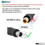 DC8020 Power Pigtails Cable, 3.3FT 14AWG DC 8.0mm x 2.0mm Male Plug to Bare Wire Open End Power Wire Supply Repair Cable with Wire Connector for Portable Power Station (1m)
