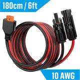 XT60i to Solar Connector Extension Cable 10AWG XT60I Solar Panel Charging Cable 180CM/6FT for RV Portable Power Station Battery Pack Ecoflow and more