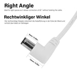 90 Degree Right Angle Extension Cord Compatible for Echo Show 15, Echo Show 8, Echo Show 10, Alexa Echo, Echo Show (2nd gen), Echo Plus (2nd gen) Echo Show 21, White