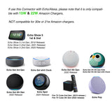 4.0 x 1.7 mm Male to Female Right Angle 90-Degree Power Adapter Connector Converter for Amazon Echo Dot, Echo Show, PSP, Blu-ray, Printers, Router, Switch, LED Strip, Camera, CCTV, 1 Pcs