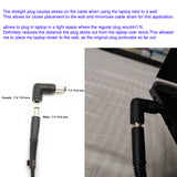 7.4 mm to 7.4 mm Right Angle 90-degree Power Adapter Connector Converter for Dell Hp Pavilion Probook Elitebook Envy Compaq Presario Resmed AirSense 10 Resmed S10 CPAP BiPAP AC Charger Cord