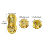 RP SMA Adapter Female Straight Gold Plating