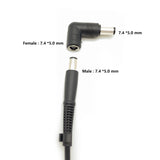 7.4 mm to 7.4 mm Right Angle 90-degree Power Adapter Connector Converter for Dell Hp Pavilion Probook Elitebook Envy Compaq Presario Resmed AirSense 10 Resmed S10 CPAP BiPAP AC Charger Cord