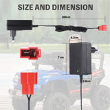 12 Volt Batterieladegerät für Aufsitzspielzeug 12V Kinder Aufsitzauto Ladegerät, 12V Elektroauto Aufsitzspielzeug Batterie Stromadapter Vierkantstecker für Power Wheels ATV Quad SUV Jeep Riding Car