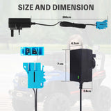 UK PLUG 12V Battery Charger for Peg Perego, Ground Force Tractor John Deere Gator XUV Polaris Outlaw Citrus RZR 900 Gator Ford Mustang Princess car kids jeep Polaris power wheel camo Polaris toy atv Powered Ride On Car Replacement Power