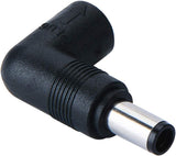 7.4 mm to 7.4 mm Right Angle 90-degree Power Adapter Connector Converter for Dell Hp Pavilion Probook Elitebook Envy Compaq Presario Resmed AirSense 10 Resmed S10 CPAP BiPAP AC Charger Cord