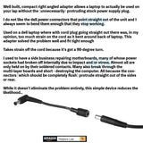 Max 240W 7.4 mm to 7.4 mm Right Angle 90-Degree Power Adapter Connector Converter for Dell MSI Hp Pavilion Probook Elitebook Envy Compaq Presario Redmi Resmed AirSense S10 CPAP BiPAP AC Charger Cord