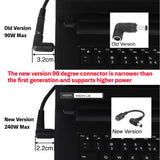 Max 240W 7.4 mm to 7.4 mm Right Angle 90-Degree Power Adapter Connector Converter for Dell MSI Hp Pavilion Probook Elitebook Envy Compaq Presario Redmi Resmed AirSense S10 CPAP BiPAP AC Charger Cord