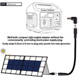 DC 8mm Male to DC 5.5mm x 2.1mm Female Connectors Adapter for Portable Backup Power Station Jackery Explorer Rockpal Bluetti Milin Rechargeable Battery Pack Solar Generators