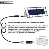 DC7909 8mm Male to DC 5.5mm Female Connectors Adapter for Portable Backup Power Station Jackery Explorer Rockpal Bluetti Milin Votman Goal Zero X-Dragon Rechargeable Battery Pack Solar Generators