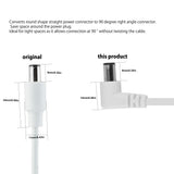 90 Degree Right Angle Extension Cord Compatible for Echo Show 15, Echo Show 8, Echo Show 10, Alexa Echo, Echo Show (2nd gen), Echo Plus (2nd gen) Echo Show 21, White