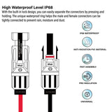 DC8020 Female to Solar Connector Solar Charge Extension Cable DC8020 Adapter Cable Compatible with Jackery SolarSaga 500x 200W 100W 40w Portable Solar Panel