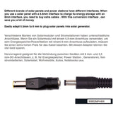 DC7909 8mm Male to DC 5.5mm Female Connectors Adapter for Portable Backup Power Station Jackery Explorer Rockpal Bluetti Milin Votman Goal Zero X-Dragon Rechargeable Battery Pack Solar Generators
