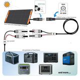 DC8020 Female to Solar Connector Solar Charge Extension Cable DC8020 Adapter Cable Compatible with Jackery SolarSaga 500x 200W 100W 40w Portable Solar Panel