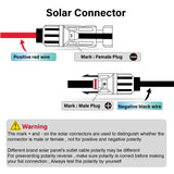 DC8020 Female to Solar Connector Solar Charge Extension Cable DC8020 Adapter Cable Compatible with Jackery SolarSaga 500x 200W 100W 40w Portable Solar Panel