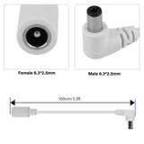 90 Degree Right Angle Extension Cord Compatible for Echo Show 15, Echo Show 8, Echo Show 10, Alexa Echo, Echo Show (2nd gen), Echo Plus (2nd gen) Echo Show 21, White