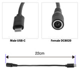 Adapter DC8020 to USB-C, DC8020 Female to Type C Adapter for Solar Panel RV Portable Power Station Compatible with Jackery 100 Plus 240 v2 300 Plus -5A