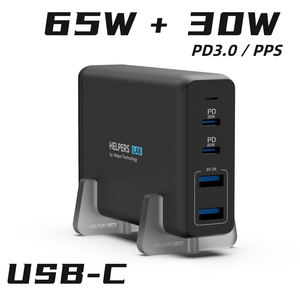 Helpers Lab 105W Dual Type-C PD Travel Charger Adapter with 30W 65W USB-C PD PPS for  MacBook PRO,MacBook Air, iPad Air PRO, iPhone and more