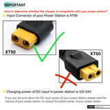 XT90 Cigarette Lighter Car Charger Power Supply Bluetti AC200P AC200Max Solarplay 2500W 2400W and More