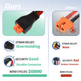 XT60i to Solar Connector Extension Cable 10AWG XT60I Solar Panel Charging Cable 180CM/6FT for RV Portable Power Station Battery Pack Ecoflow and more