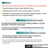 Cigarette Lighter to DC 8mm DC7909 Car Charger Power Supply 12V 24V Cable for Powerstation Bluetti Goal Zero Yeti Jackery Portable Explorer Suaoki and More