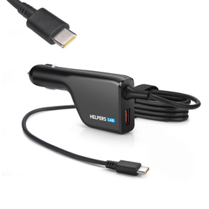 Helpers Lab 118W USB-C Car Charger with 100W PD3.0 and 18W QC3.0 ports Compatible with 29W 30W 45W 61W 65W 87W 96W 100W MacBook Dell HP Lenovo Samsung Galaxy PPS Huawei FCP SCP Apple iPhone iPad