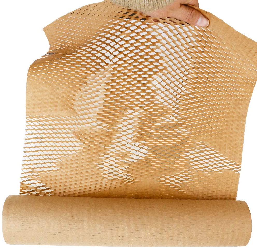  Premium Honeycomb Packing Paper 15x150 ft By PackageZoom-  Perforated Kraft Honeycomb Wrap Roll For Fragile Items- 80GSM Protective  Honeycomb Cushioning Wrap Roll For Packing, Shipping & Moving : Office  Products