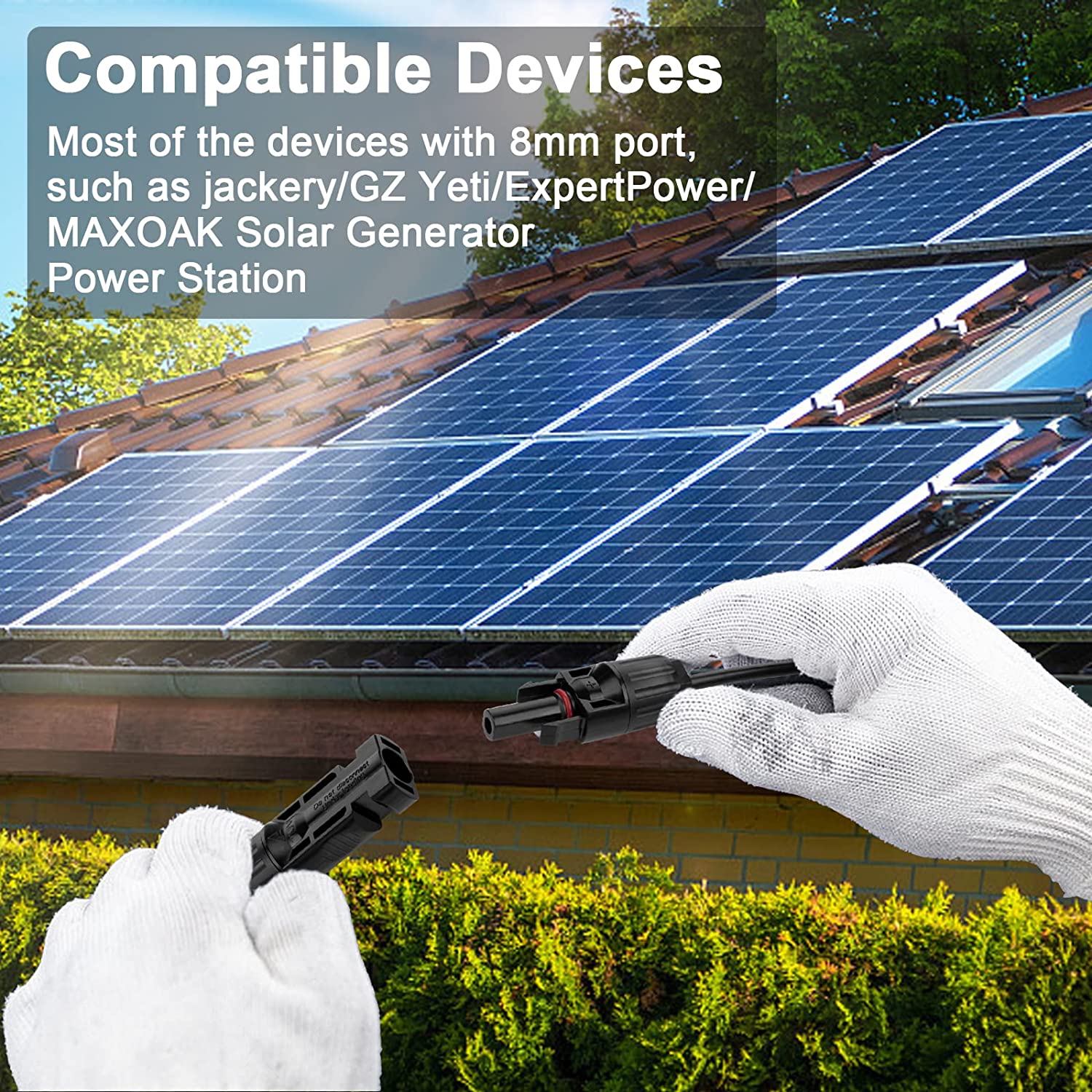 Leehitech Solar-zu-XT60 Adapterkabel – 1m, IP67, Für EcoFlow & Bluetti Powerstations – Inkl. Verpolungsschutz