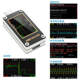 Helpers Lab USB-C Type-C电压表电流表测试仪QC2.0 QC3.0 QC4.0 PD2.0 PD3.0 SuperVOOC FCP SCP触发器，上位机在线固件升级，E-Mark线缆读取，带重力传感器1.14英寸IPS彩色液晶显示屏