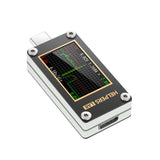 Helpers Lab USB-C Type-C电压表电流表测试仪QC2.0 QC3.0 QC4.0 PD2.0 PD3.0 SuperVOOC FCP SCP触发器，上位机在线固件升级，E-Mark线缆读取，带重力传感器1.14英寸IPS彩色液晶显示屏