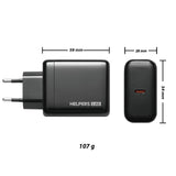 HELPERS LAB USB Type C PD with GAN Tech Wall Charger Power Adapter for HP SPECTRE ENVY X360,MACBOOK Pro, ASUS, ACER, DELL XPS,XIAOMI Air Pro Thinkpad,Galaxy S21 S20 NOTE 10 20