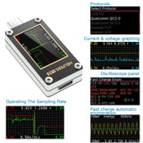 Multi-Function USB Tester Type-C Micro USB Digital Voltmeter QC 2.0 QC 3.0 QC4.0 PPS PD E-mark Digital Voltage Current Power Bank Tester with the gravity sensor.